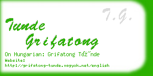 tunde grifatong business card